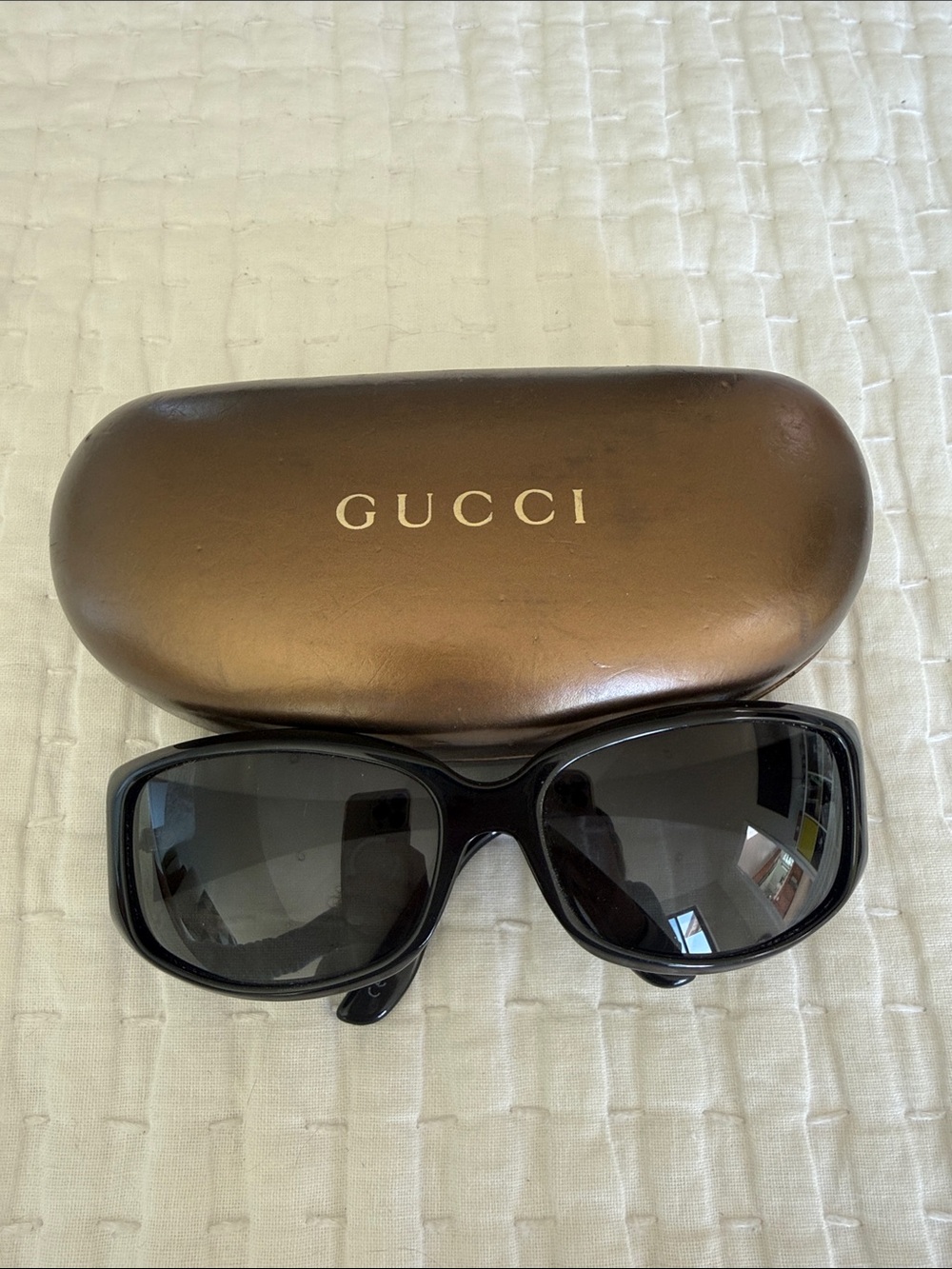 Gucci Black Women’s Sunglasses with Brown Case